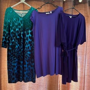 Chicos dresses excellent condition decluttering. The green and blue is SOLD